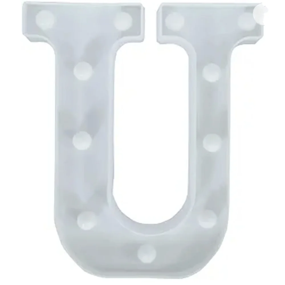 LED light up letter U decoration